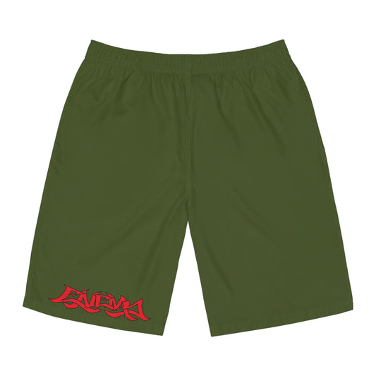 Enemy Army Green Board Shorts